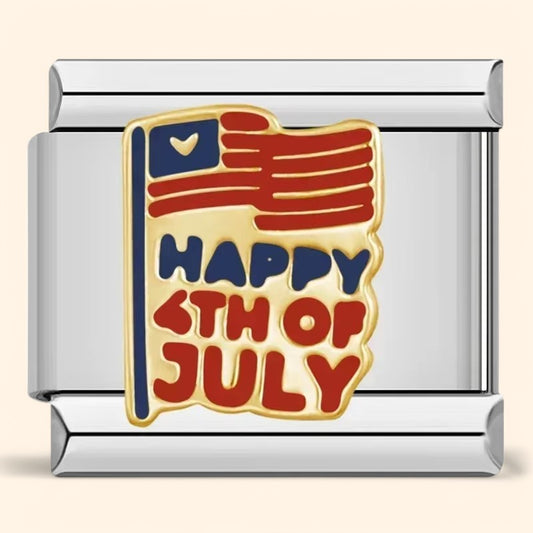 4th Of July Charm - Silver