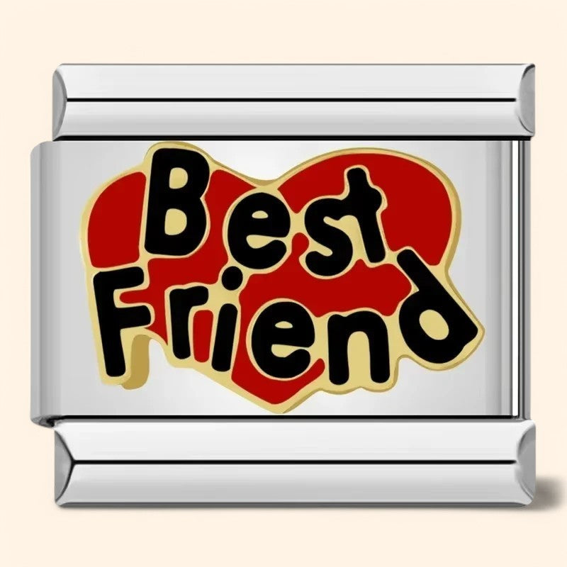 Best Friend Charm - Silver