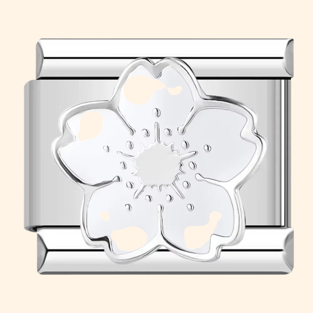 Flower Charm - Silver